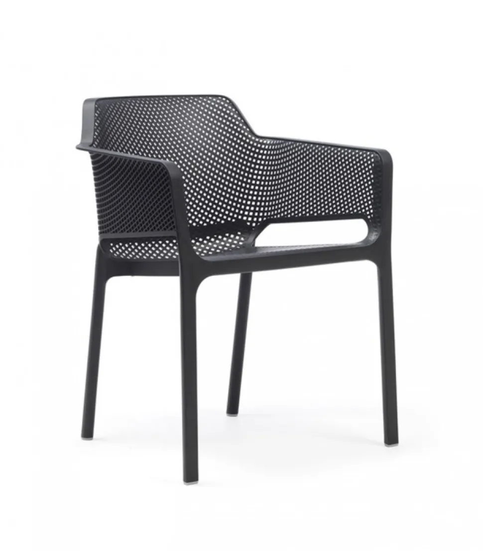 Net, Poltrona Con Braccioli Per Interni Ed Esterni