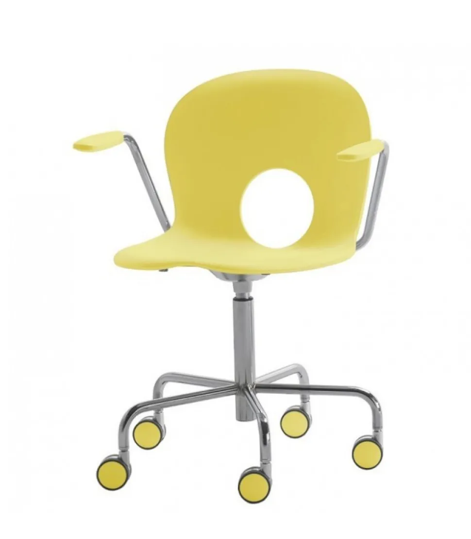 Olivia, Poltroncina Girevole Su Ruote Altezza Fissa Di Rexite