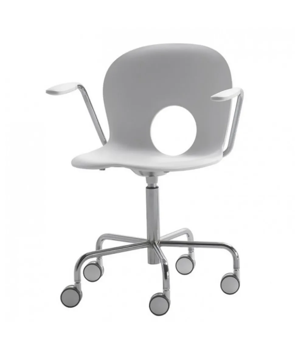 Olivia, Poltroncina Girevole Su Ruote Altezza Fissa Di Rexite