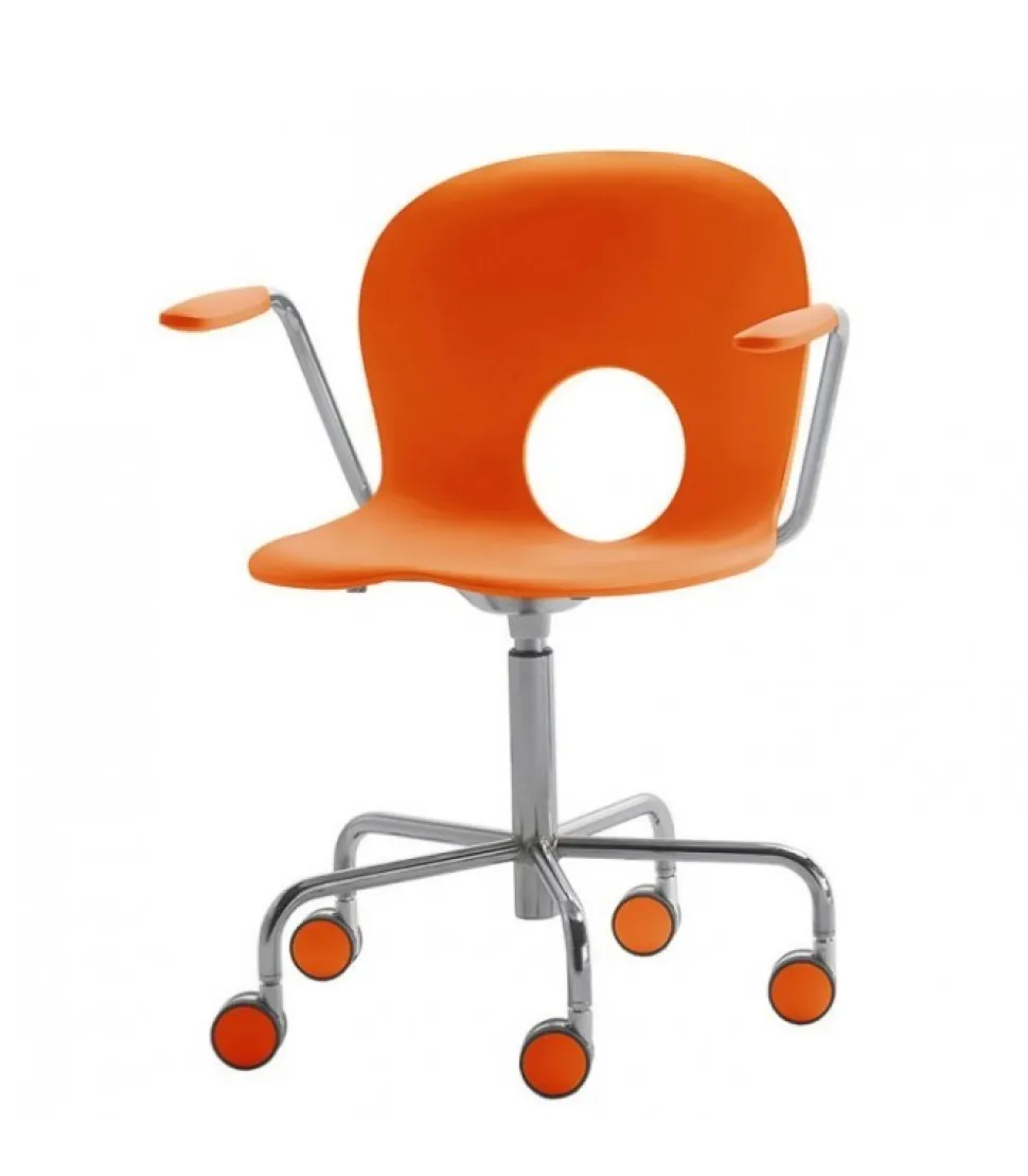 Olivia, Poltroncina Girevole Su Ruote Altezza Fissa Di Rexite