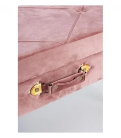Panca Contenitore Polina Rosa Ant. Struttura In Mdf. Rivestimento In Poliestere Effetto Velluto