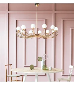 Papillon, Lampadario A 12 Luci Diametro 90 E 120 Cm