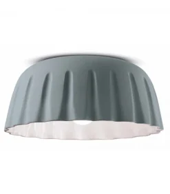 Plafoniera Conway Di Ferroluce, In Ceramica Smaltata, Made In Italy.