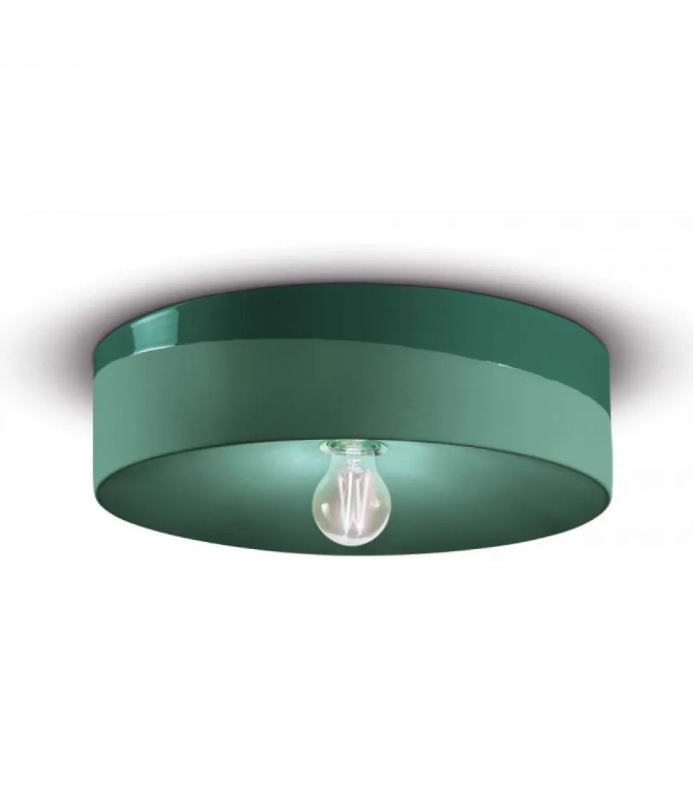 Plafoniera Glenview Di Ferroluce, In Ceramica Smaltata Bicolore Tono Su Tono O Con Fantasie.