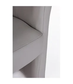 Poltrona Con Pouf Rita Grigio Chiaro