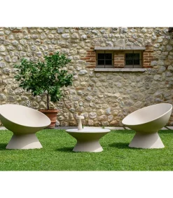 Poltrona Da Giardino, Accessoriabile Di Luce A Led, Cuscino E Kit Di Fissaggio A Terra.