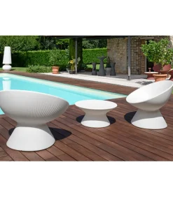 Poltrona Da Giardino, Accessoriabile Di Luce A Led, Cuscino E Kit Di Fissaggio A Terra.