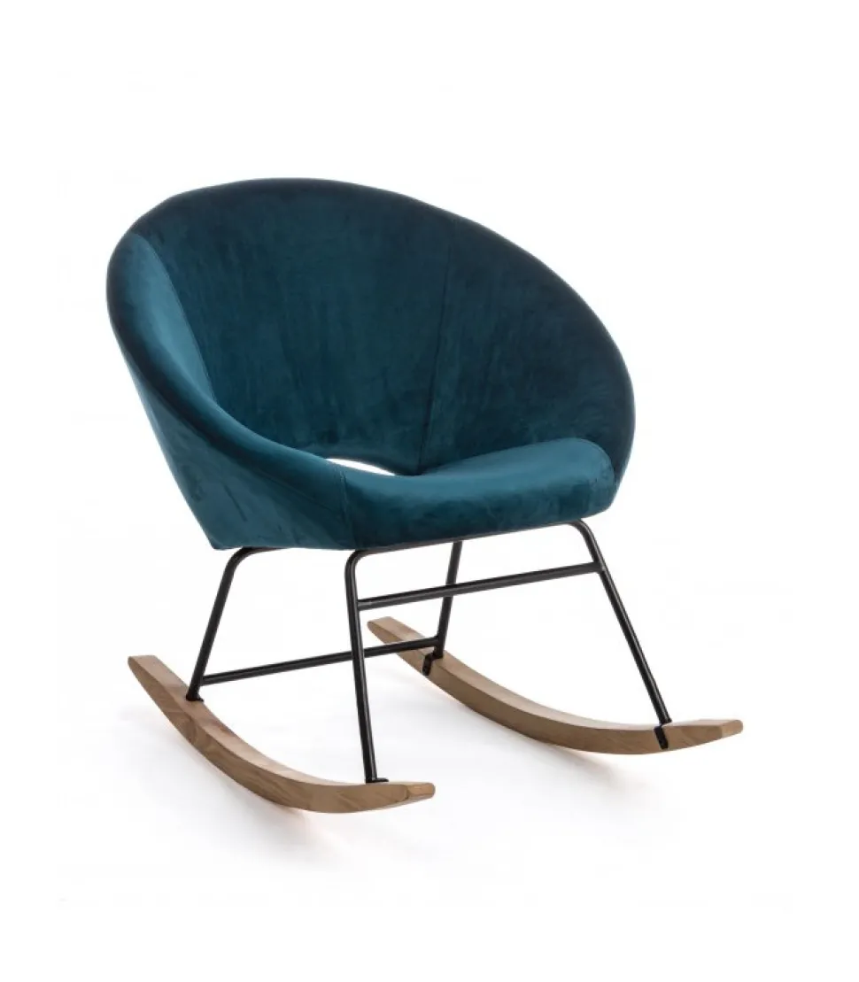 Poltrona Dondolo Annika Blu Pavone