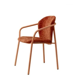 Poltrona Finn 2892 Di Scab, Imbottita Con Struttura In Tubo Di Acciaio Verniciato.