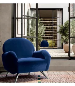 Poltrona Imbottita Sfoderabile Con Moltissimi Tessuti