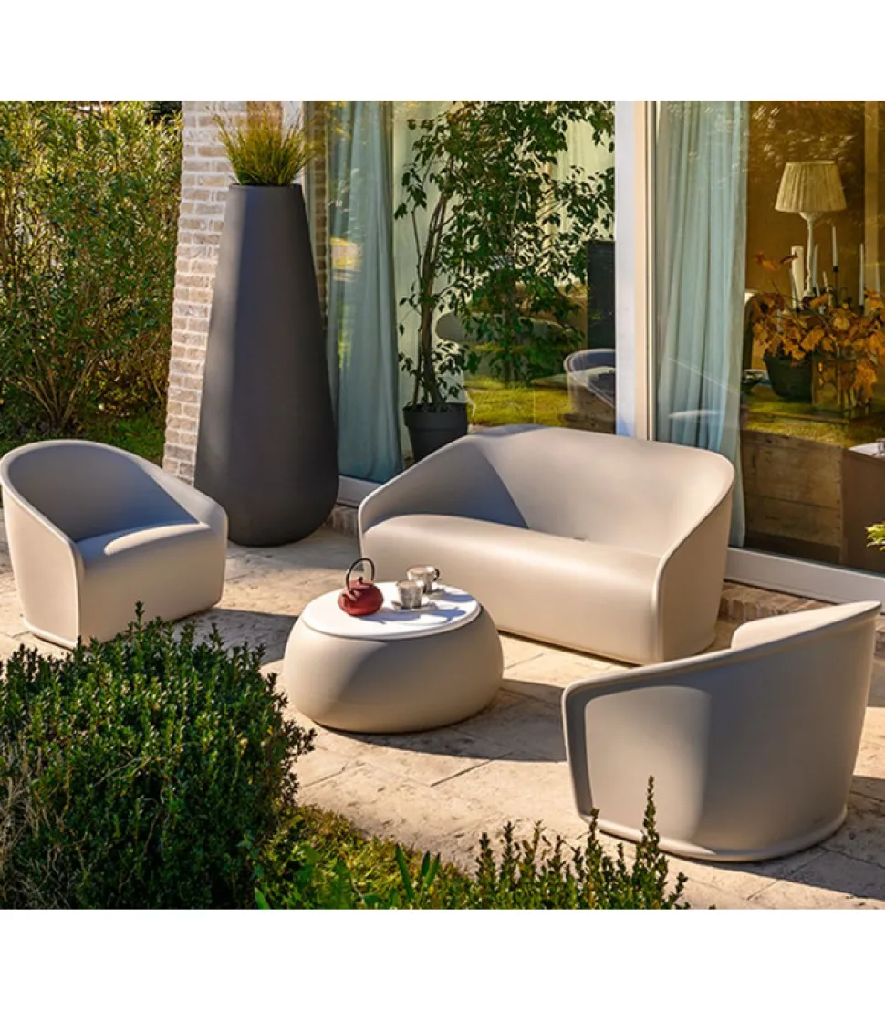 Poltrona Per Il Giardino In Polietilene, Certificata Da Catas, 100% Made In Italy.