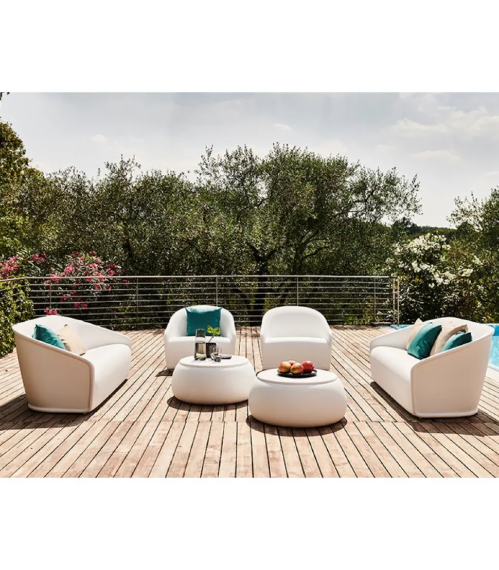 Poltrona Per Il Giardino In Polietilene, Certificata Da Catas, 100% Made In Italy.