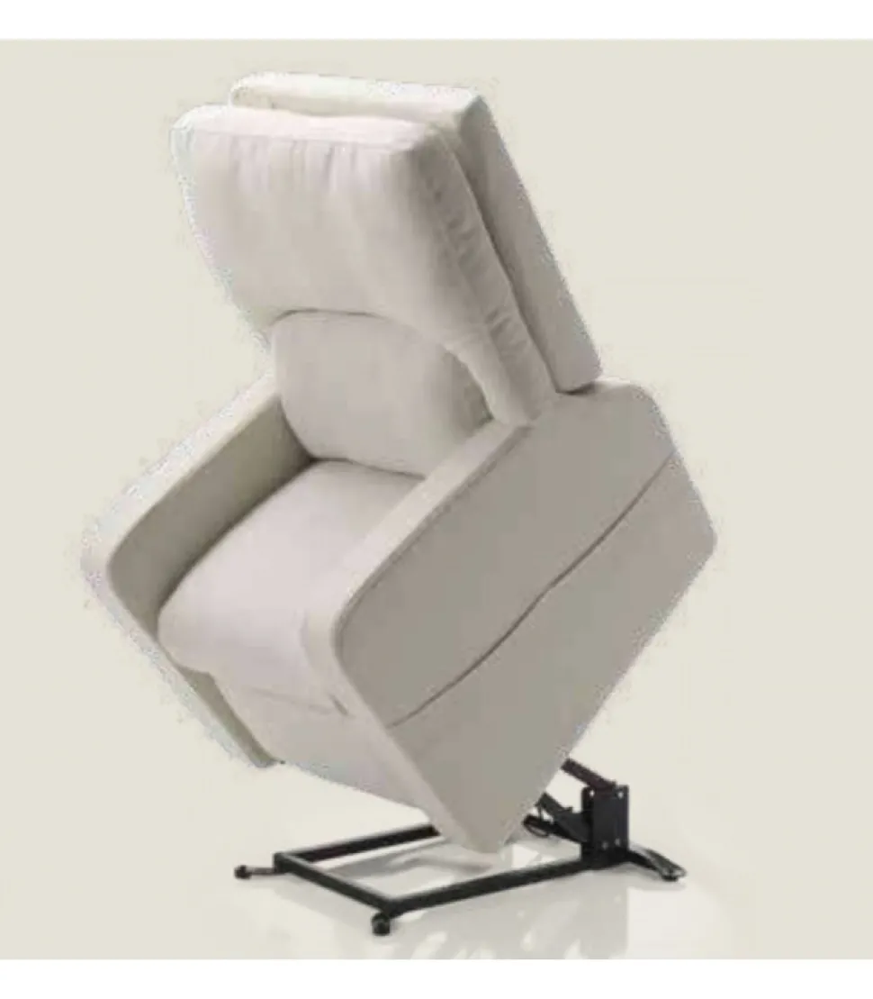 Poltrona Relax Perla Di Il Benessere, Made In Italy, Disponibile In Tessuto E Pelle, Accessoriabile Di Kit Vibro.