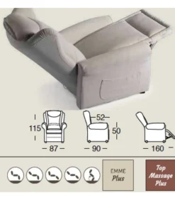 Poltrona Relax Venere Di Il Benessere: Solida Struttura In Ferro E Morbida Seduta In Poliuretano.