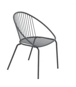 Poltroncina Da Esterno In Acciaio Zincato