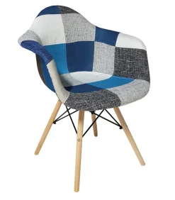 Poltroncina Patchwork Imbottita In Tessuto