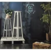 Porta Vasi Colonna In Legno Finitura Shabby Chic