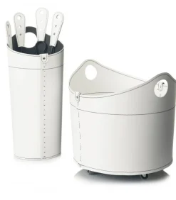 Portaoggetti Cadin In Cuoio Cucito A Mano