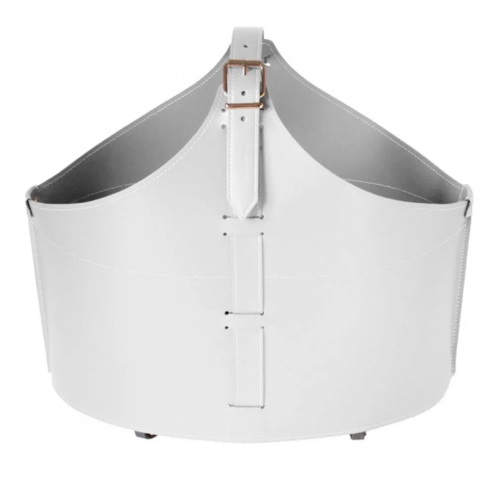 Portaoggetti Fabia In Cuoio Cucito A Mano