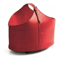 Portaoggetti Fabia In Cuoio Cucito A Mano