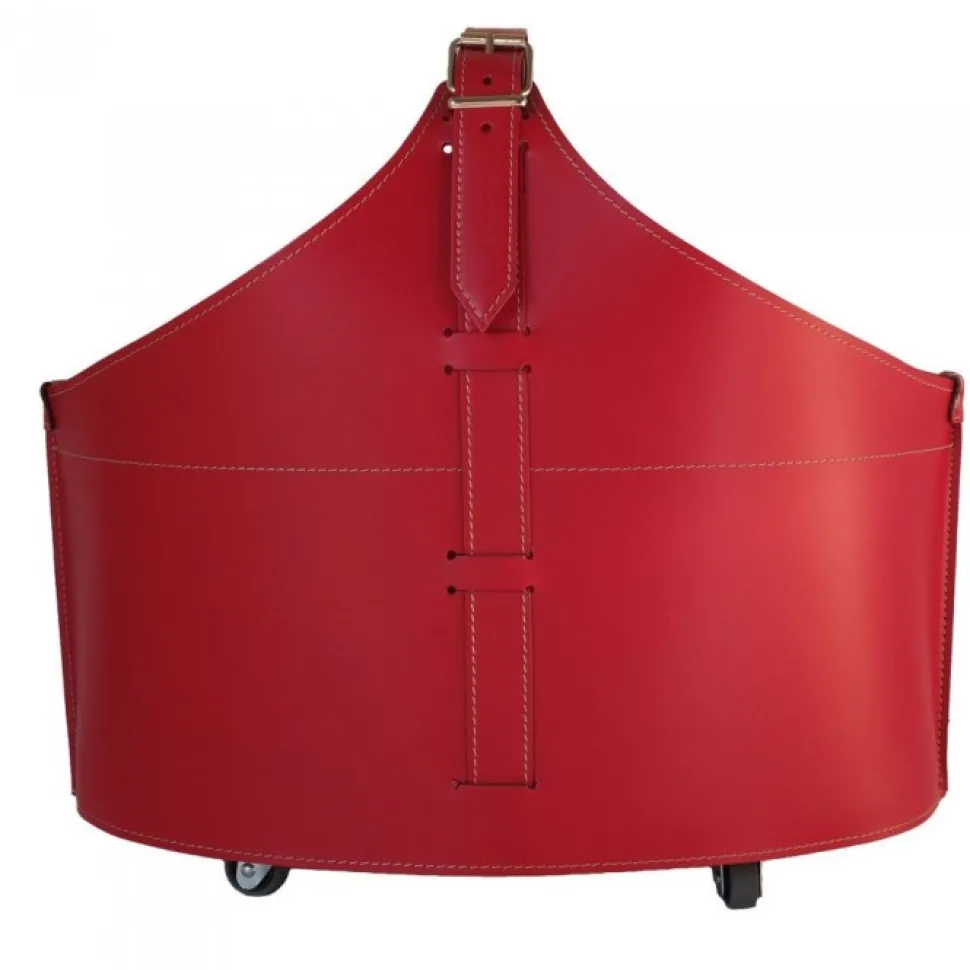 Portaoggetti Fabia In Cuoio Cucito A Mano