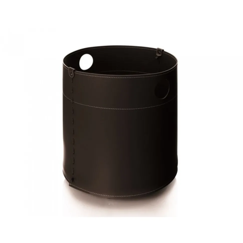 Portaoggetti Giro In Cuoio Cucito A Mano