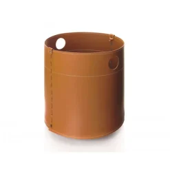 Portaoggetti Giro In Cuoio Cucito A Mano