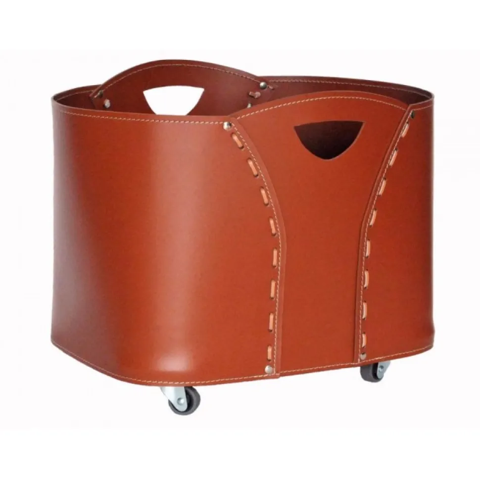 Portaoggetti Volta In Cuoio Cucito A Mano