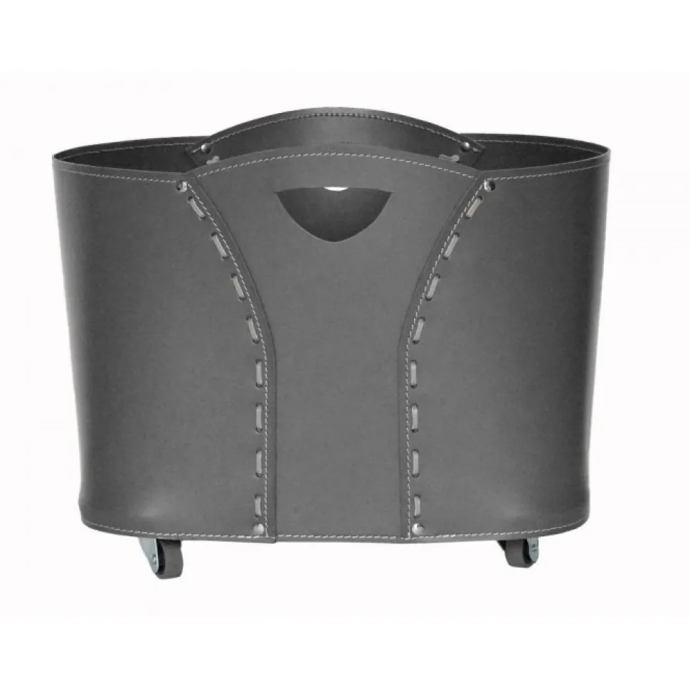 Portaoggetti Volta In Cuoio Cucito A Mano