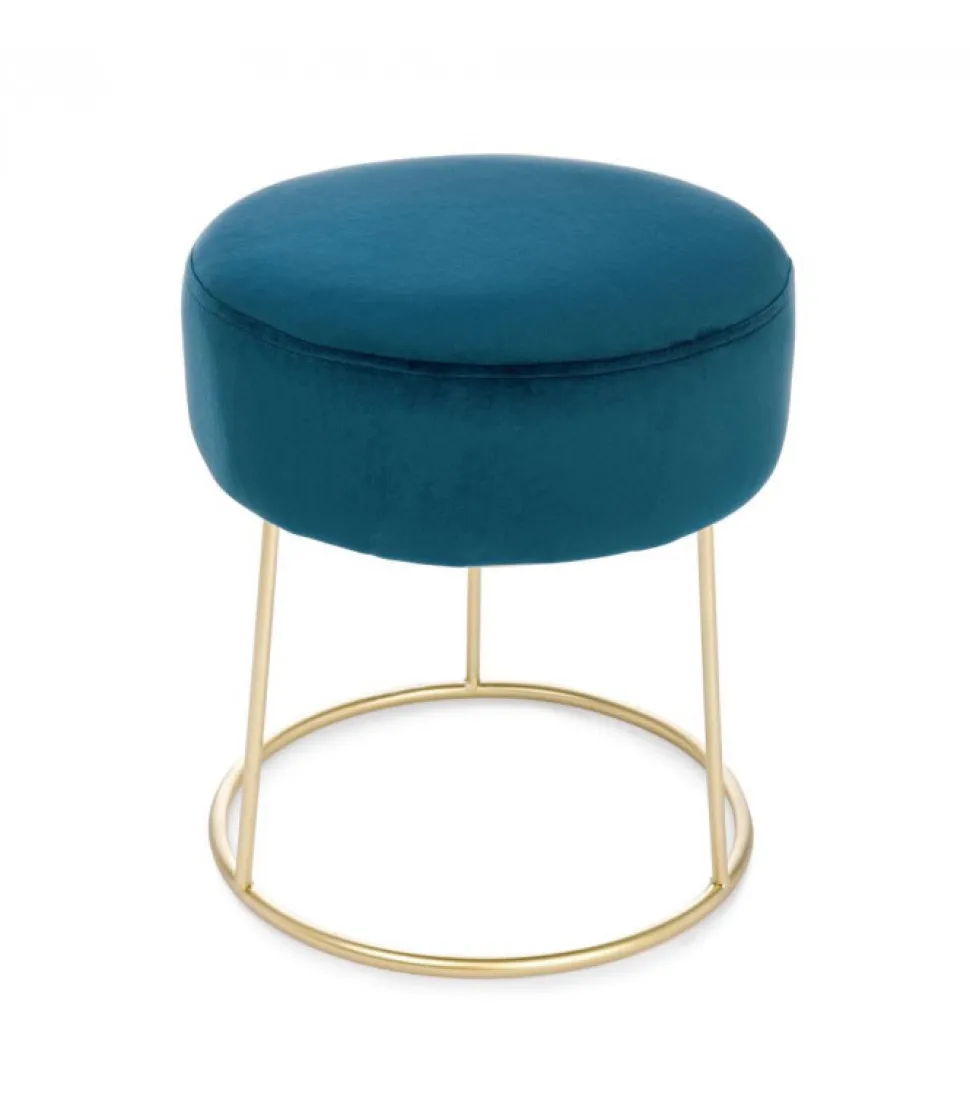 Pouf Clarissa Deep D35 Gambe In Acciaio Verniciato A Polvere Epossidica