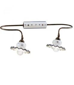 Roma, Applique Di Ferroluce, Decorata A Mano Con Fantasie Stile Classico.