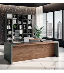 Scrivania Angolare E10, 100% Made In Italy.