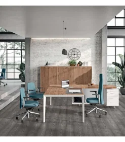 Scrivania Angolare X9, 100% Made In Italy.