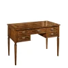 Scrivania In Stile Intarsiata Con Cinque Cassetti