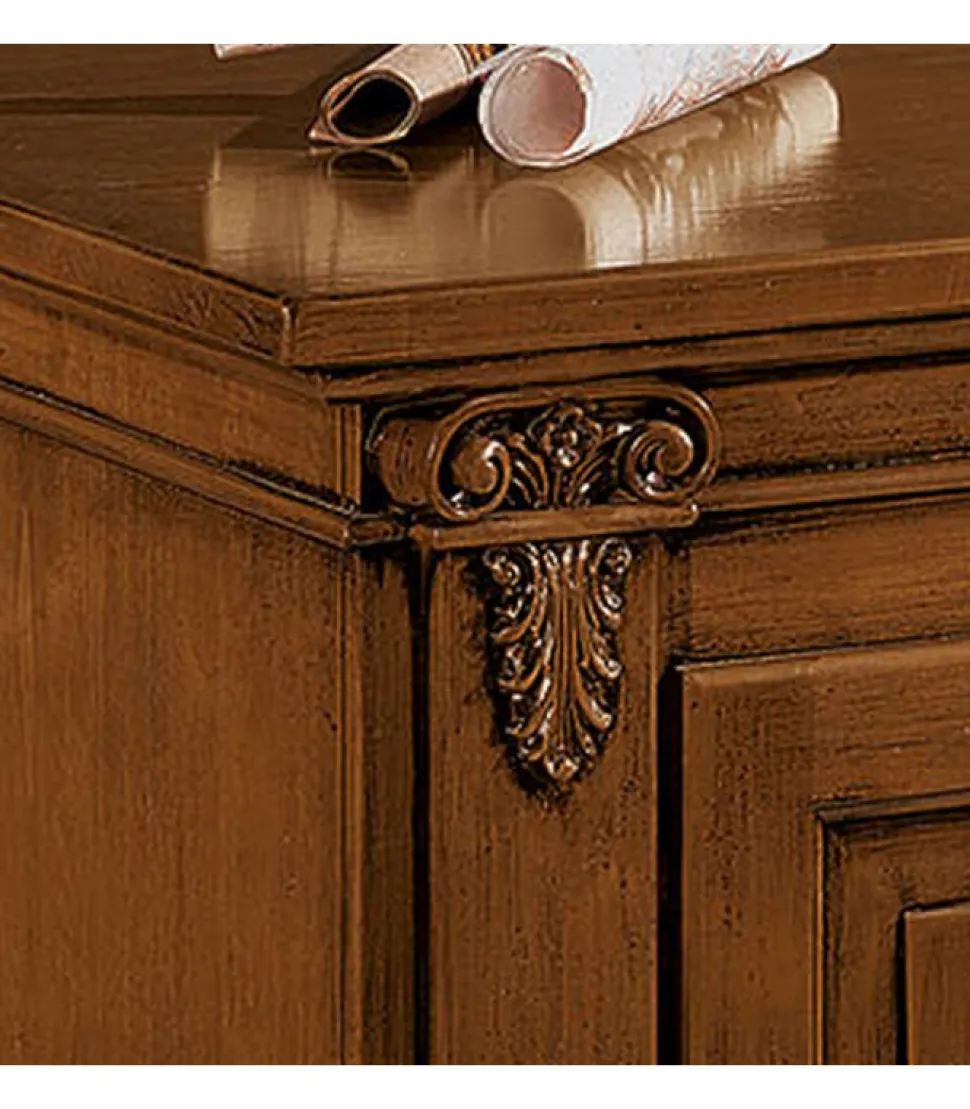 Scrivania Scriba In Noce Massello Da 170 Cm