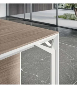 Scrivania X8 Angolare Con Box Multiuso, 100% Made In Italy.