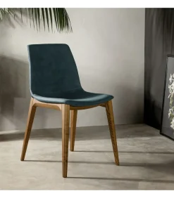 Sedia Aralia Con Gambe In Legno.