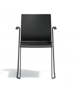 Sedia Artesia Con Struttura A Slitta In Filo E Struttura In Tecnopolimero.