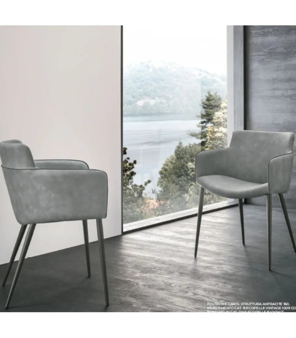 Sedia Carol Imbottita E Rivestita.