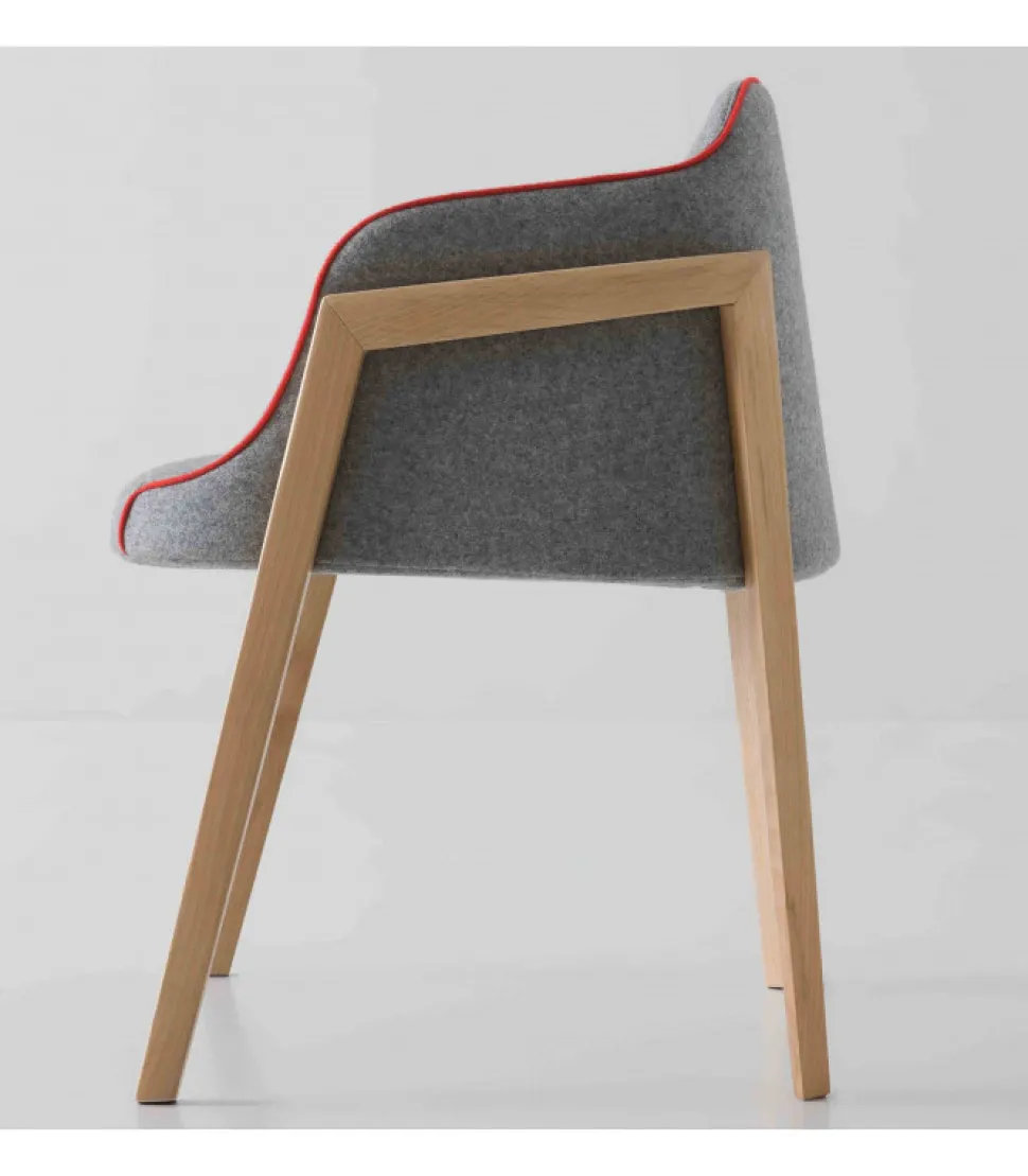 Sedia Chevalet Bl Con Ampia Seduta.