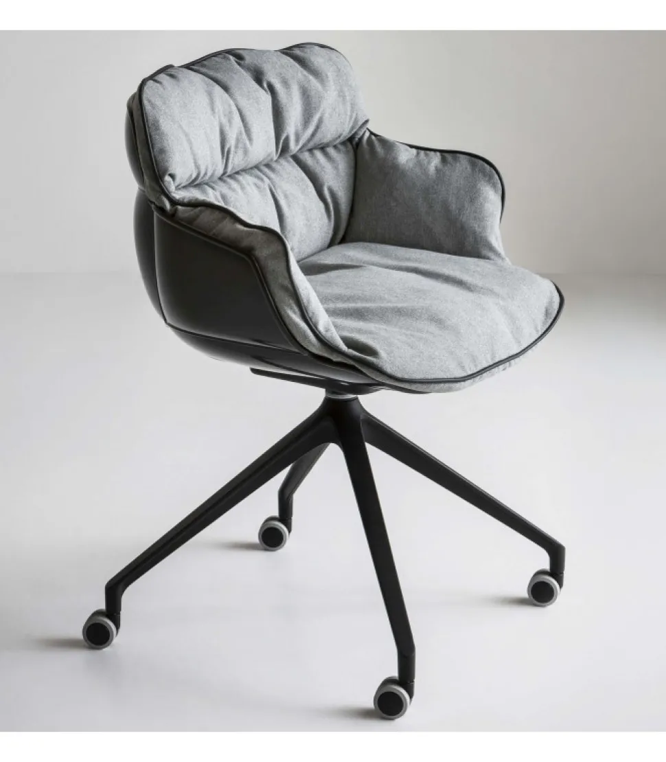 Sedia Choppy Ur Con Seduta Girevole In Tecnopolimero Rivestito.