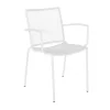 Sedia Con Braccioli Circe Bianco