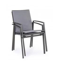Sedia Con Braccioli Cruise Antracite Gk52