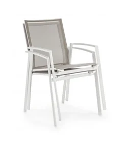 Sedia Con Braccioli Cruise Bianco Gk50
