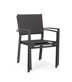 Sedia Con Braccioli Hilde Antracite Lh32