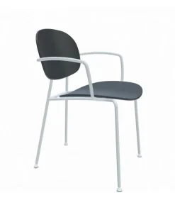 Sedia Con Braccioli In Acciaio Colorato