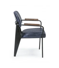 Sedia Con Braccioli Nelly Blu Vintage