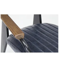 Sedia Con Braccioli Nelly Blu Vintage