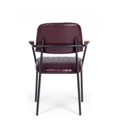Sedia Con Braccioli Nelly Bordeaux Vintage