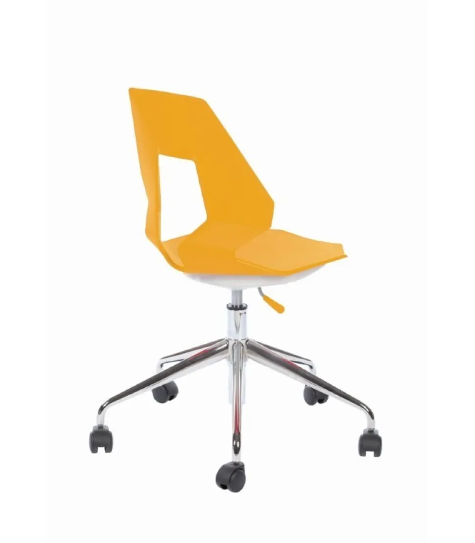 Sedia Con Ruote Prodige 5R Per L'Ufficio Rigoroso E Contemporaneo